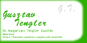 gusztav tengler business card